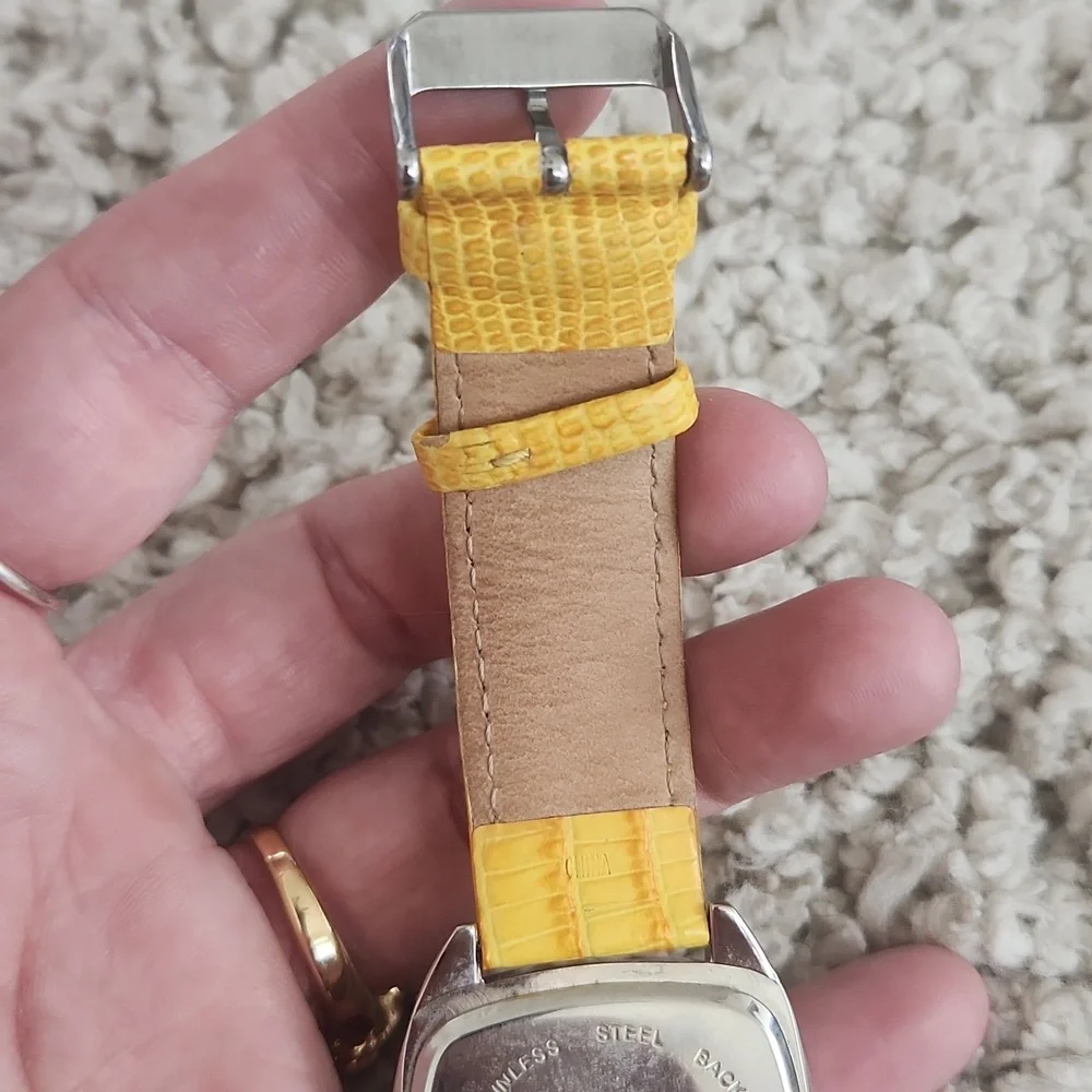 Yellow Joan Rivers‎ Watch with Crystal Accents